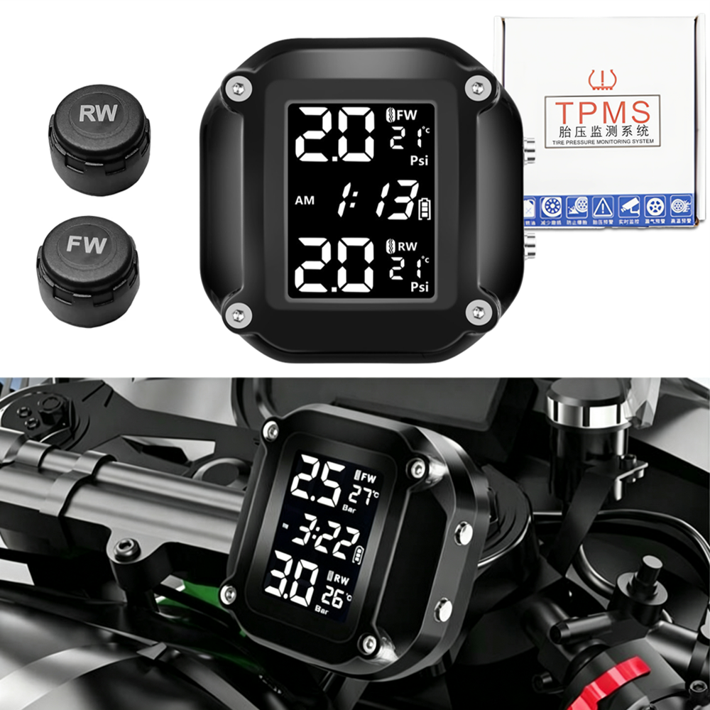 Tire Pressure Monitor - Motorbike TPMS With QC 3.0 Fast