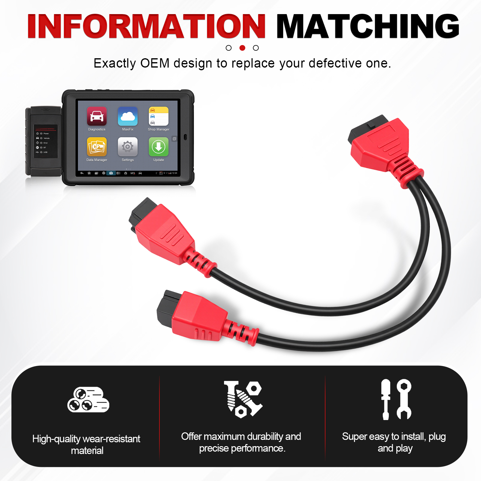 Obd2 Scanner - 12+8 FCA Programming Cable for Chrysler