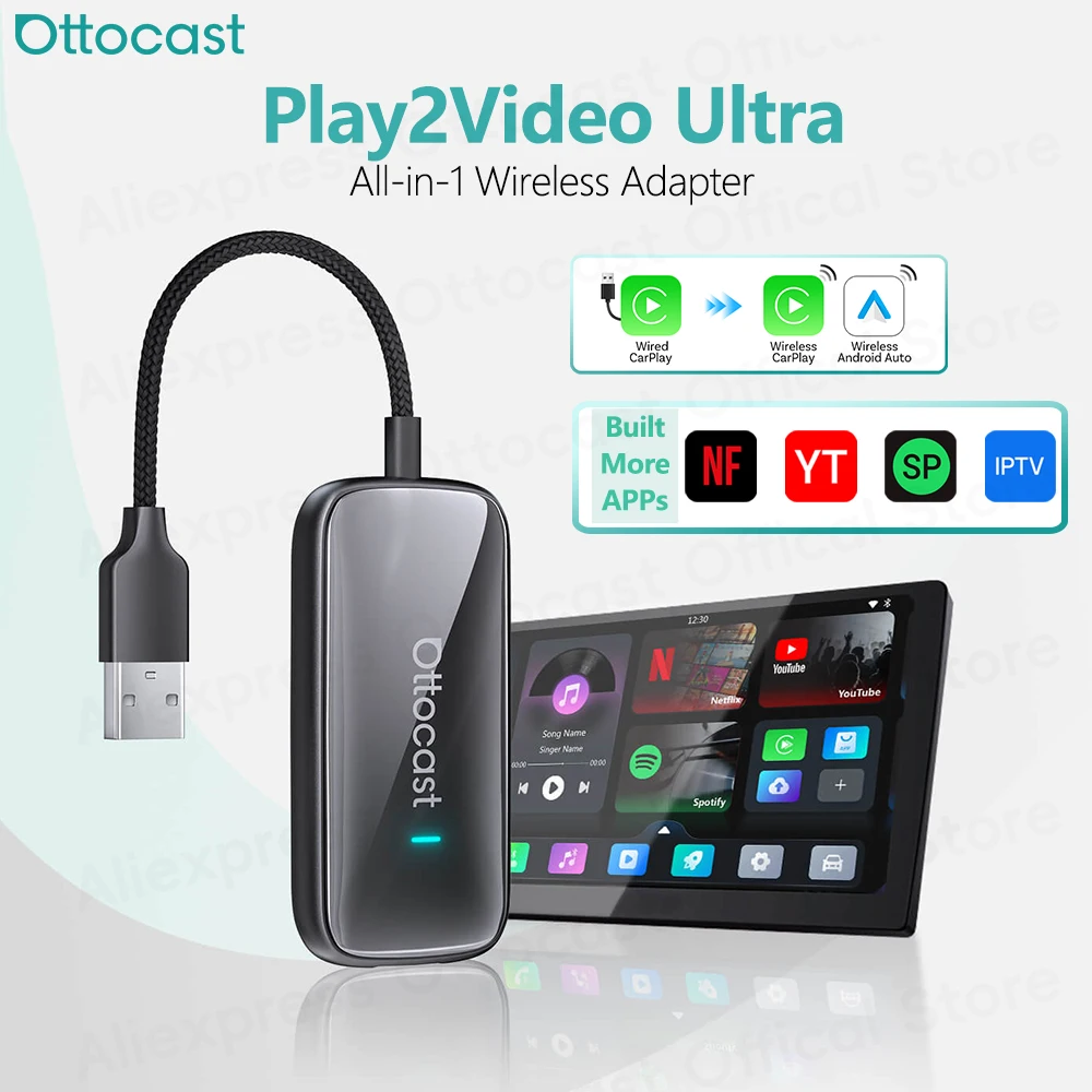 OTTOCAST Play2Video Ultra Wire - Car Accessories Youtube review and price