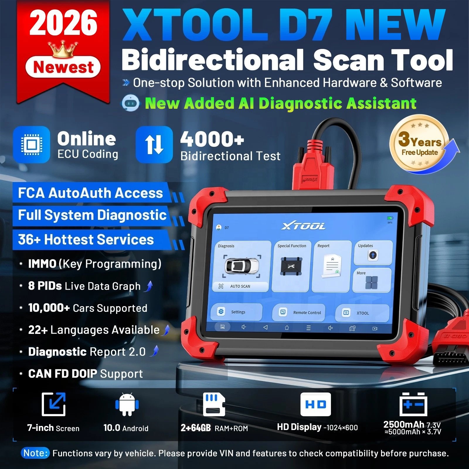 Newest D7 V2.0 OBD2 Car Scanne - Obd2 Scanner review and price