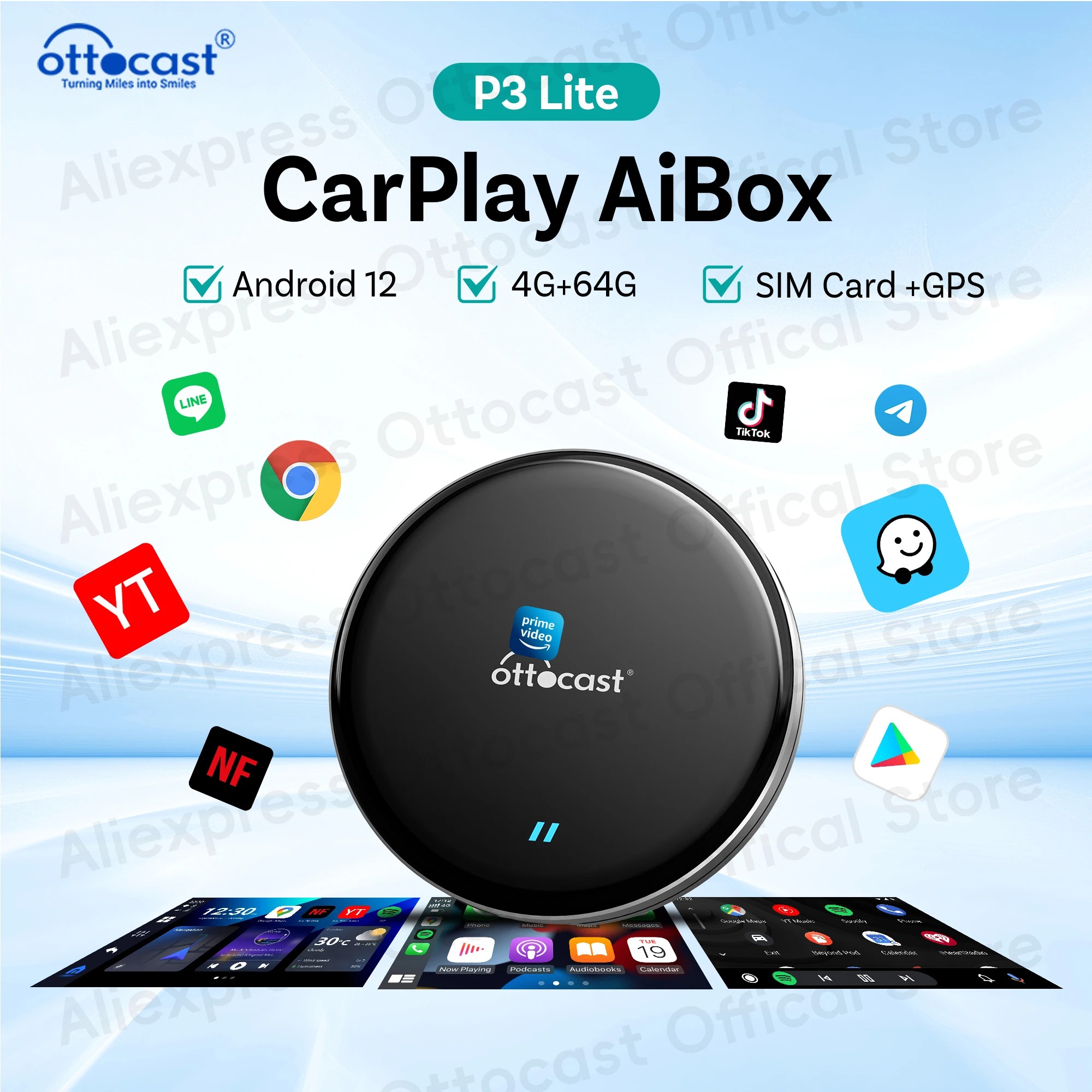 OTTOCAST New P3 Lite OttoAiBox - Car Accessories Youtube review and price