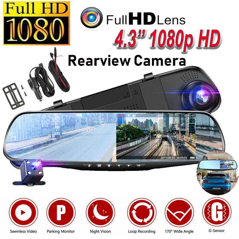 Mirror Dash Cam FHD Dual Lens  - Car Accessories Youtube review and price