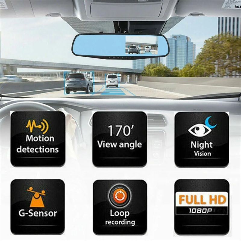 Mirror Dash Cam FHD Dual Lens  - Car Accessories Youtube review and price
