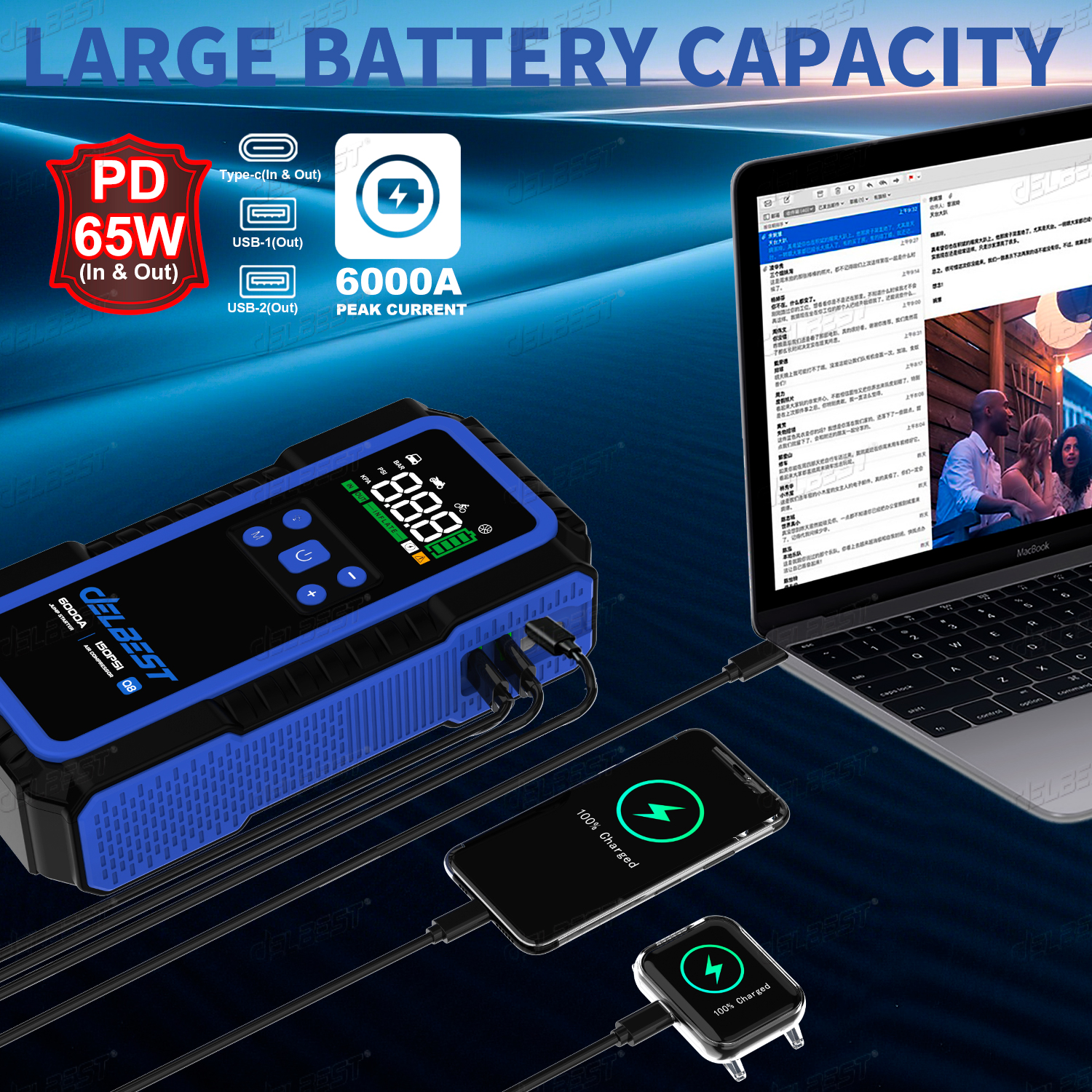 All-in-One 12V 32000mAh 6000A  - Tire Pressure Monitor review and price