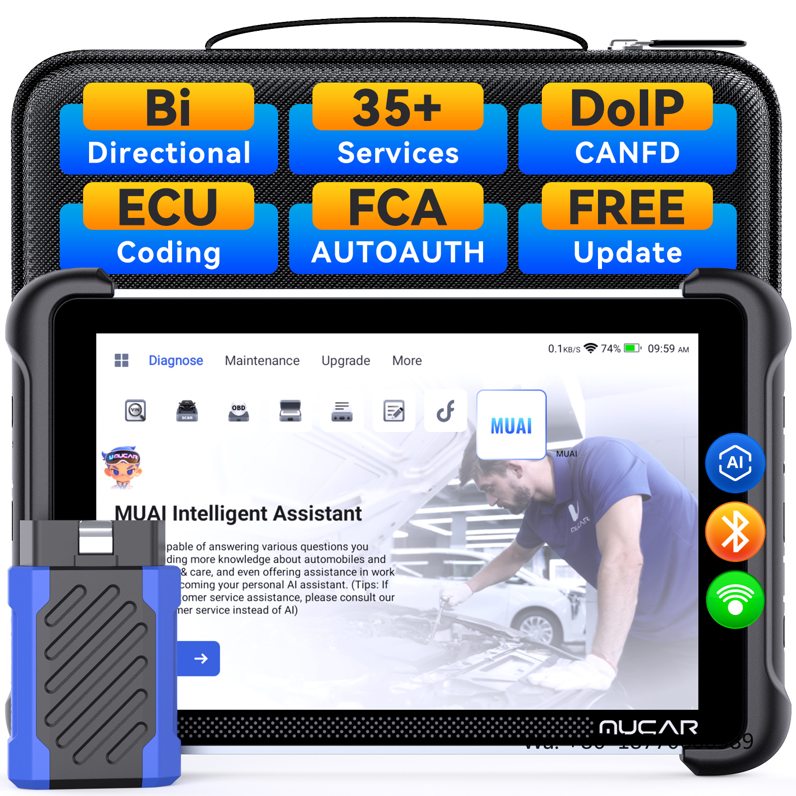 MUCAR 892BT AI Intelligent Dia - Obd2 Scanner review and price