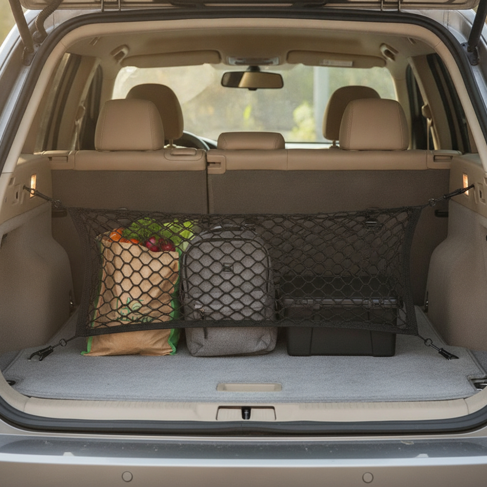 Double-Layer Cargo Net Elastic - Car Cargo Net Trunk review and price