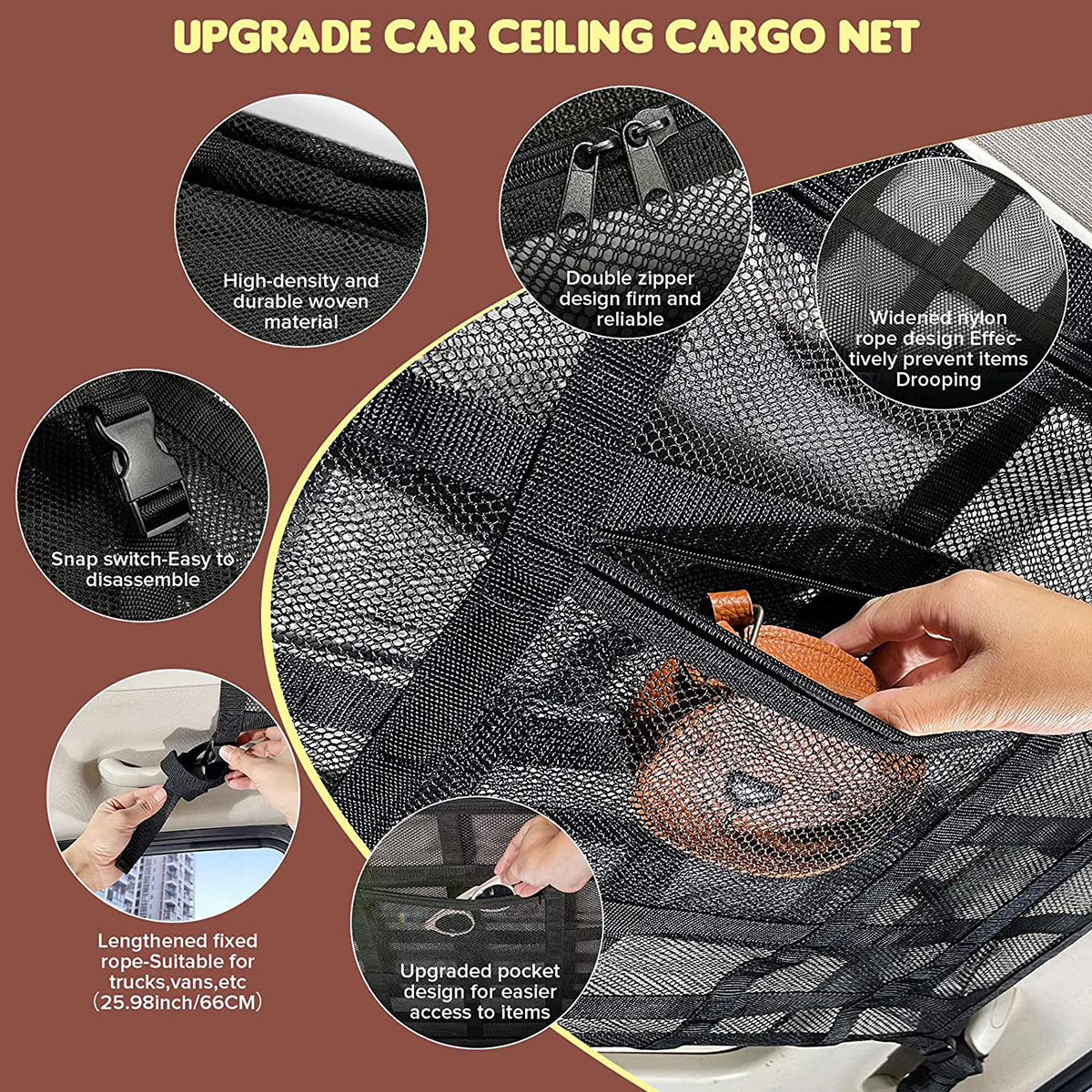 Car Ceiling Cargo Net Strong L - Car Cargo Net Trunk review and price